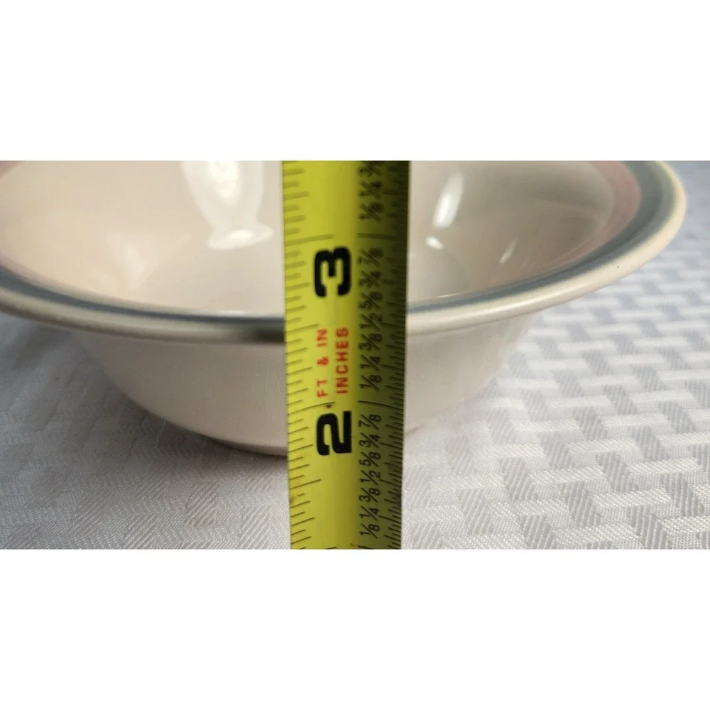 Pfaltzgraff Aura Soup Cereal Bowls Set of 4 Pink Teal